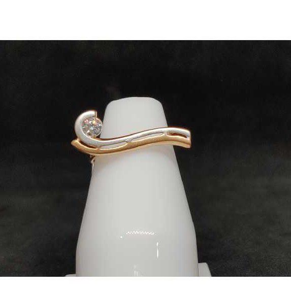18k ladies rose gold fancy ring