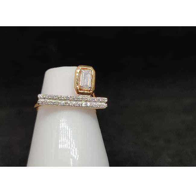 18k ladies rose gold fancy ring