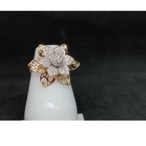 18K Ladies Rose Gold Ring