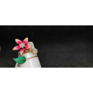 18K Ladies Rose Gold Ring