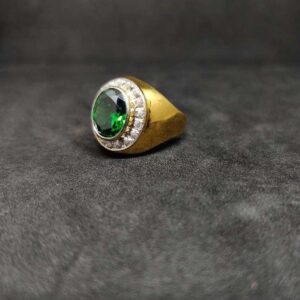 916 Men's colour stone gold ring