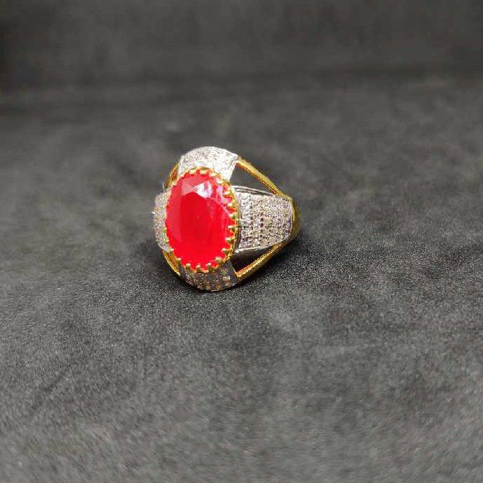 916 Men's colour stone gold ring