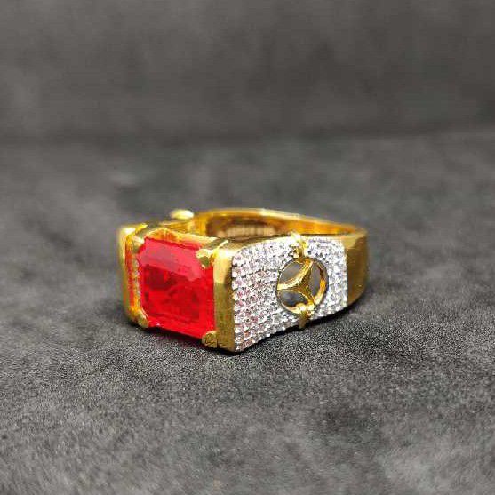 916 Men's colour stone gold ring
