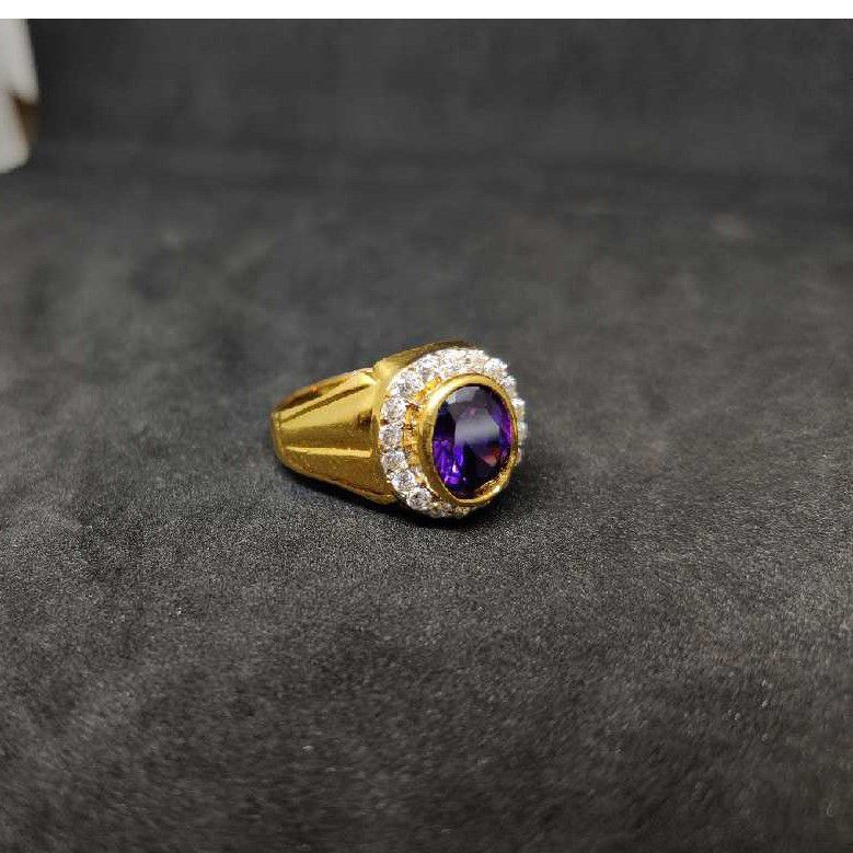 916 Men's colour stone gold ring