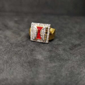 916 men's colour stone gold ring