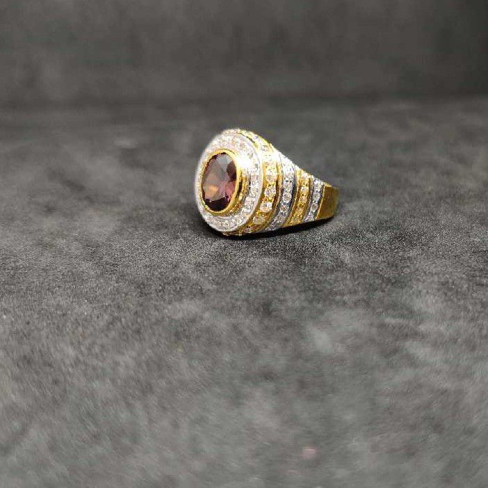 916 Men's colour stone gold ring