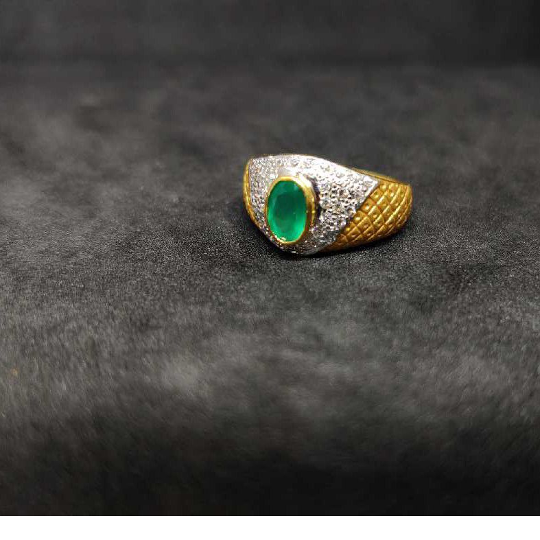 916 Men's colour stone gold ring