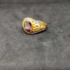916 Men's colour stone gold ring
