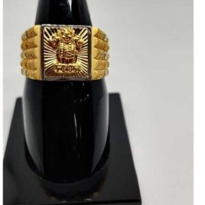 916 Men's plain gold ring