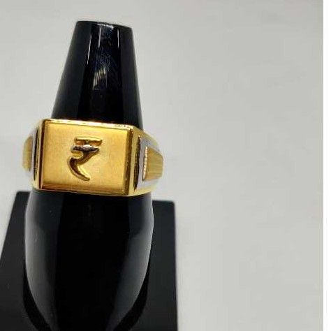 916 Men's stylish gold ring