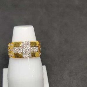 916 Men's multi stone gold ring