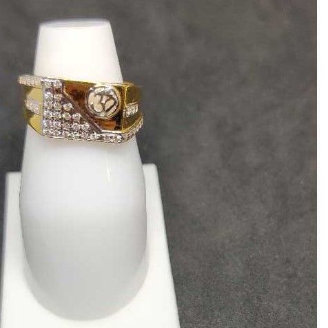 916 Men's fancy gold ring