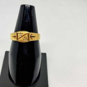 916 Men's plain gold ring
