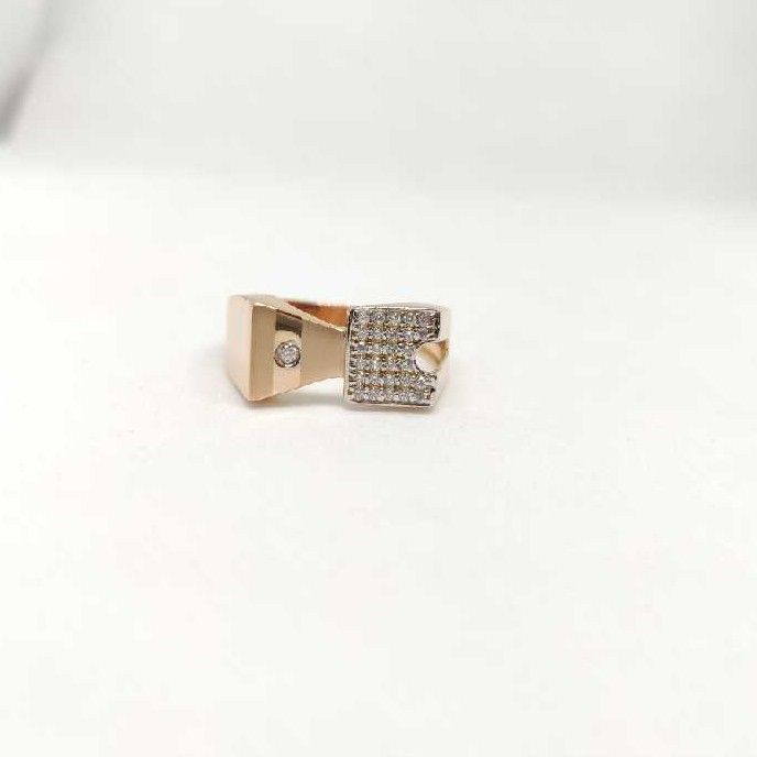 Rose Gold Designer Outwear Om Design Men's Ring-31321