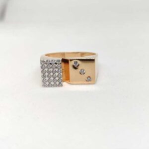 18k men's rose gold ring
