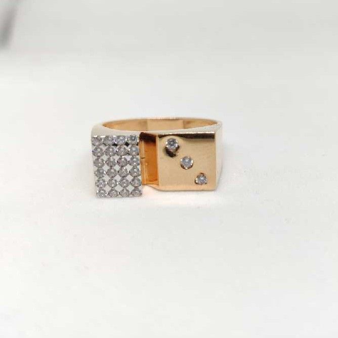 18k men's rose gold ring