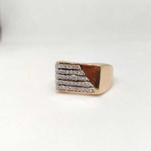 18k men's rose gold ring