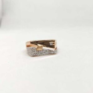 18k men's rose gold ring