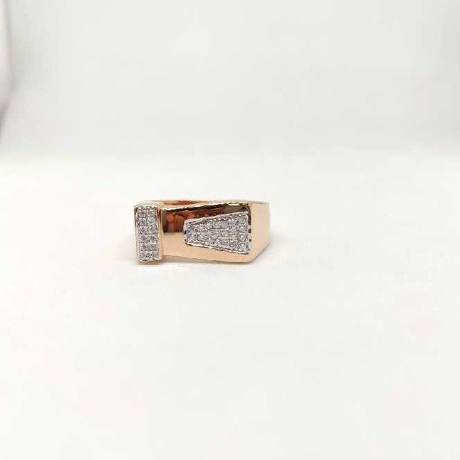 18k men's rose gold ring