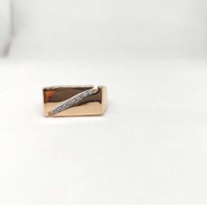 18k men's rose gold ring