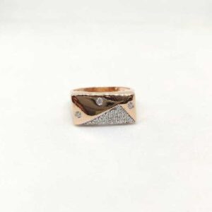 18k men's rose gold ring