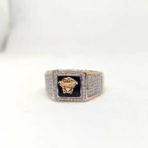18k men's rose gold ring