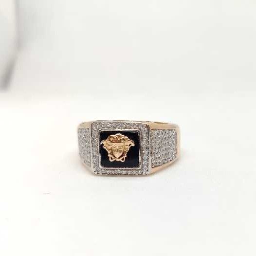 18k men's rose gold ring