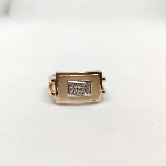 18k men's rose gold ring