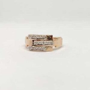 18k men's rose gold ring