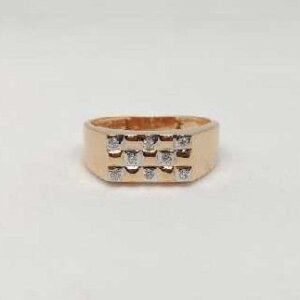 18k men's rose gold ring