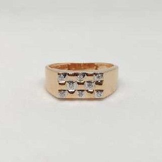 18k men's rose gold ring