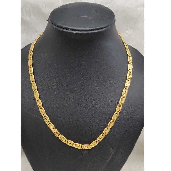 22KT gold hollow nawabi chain For Men NO-7516