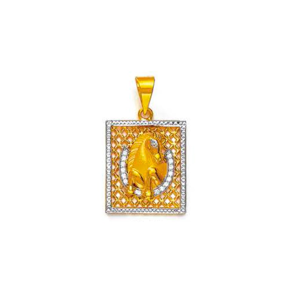 916 Gold Hourse Design Pendant NP-119