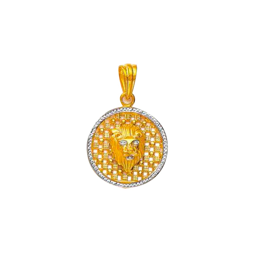 22KT Gold Classic Lion Design Pendant NP-115
