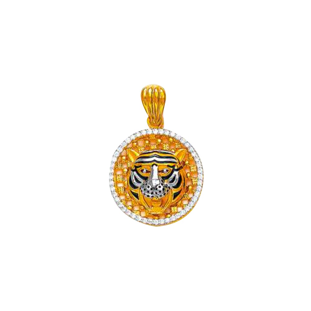 916 Gold Tiger Design Pendant NP-111