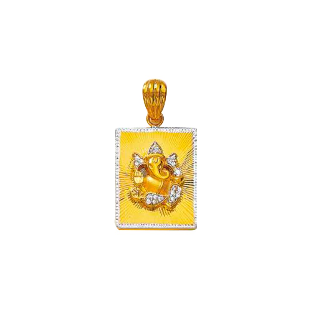 916 Gold Attractive Ganesha Pendant NP-109