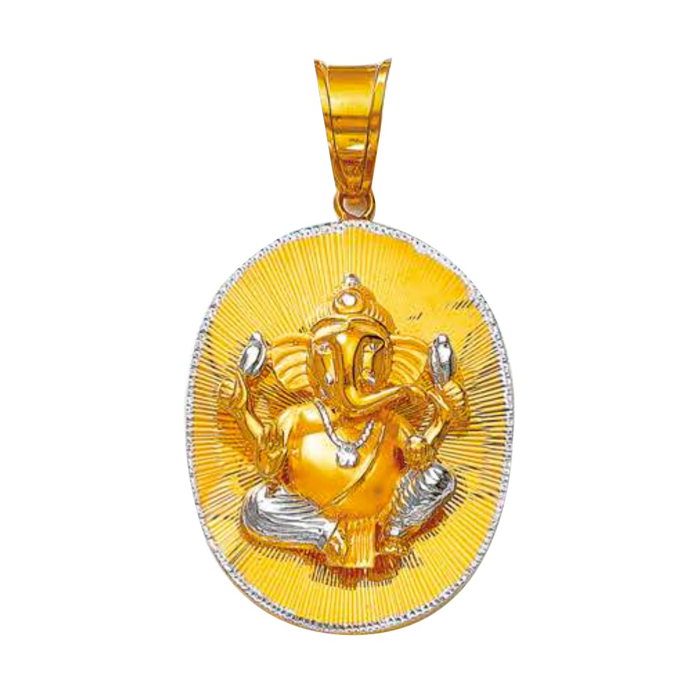 22KT Gold Ganesh Design Pendant NP-107
