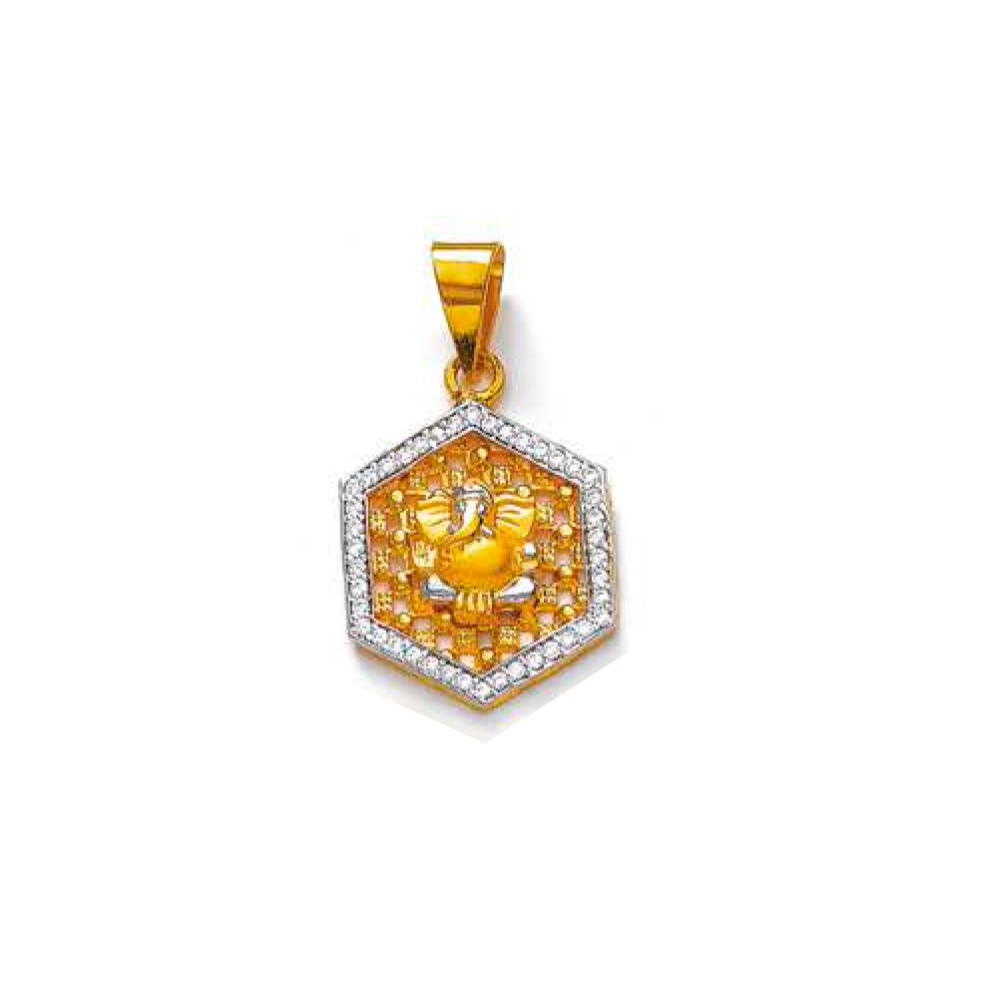 916 Gold Ganesh Pendant NP-105