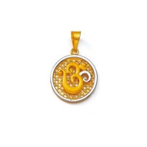916 Gold Aum Pendant NP-104