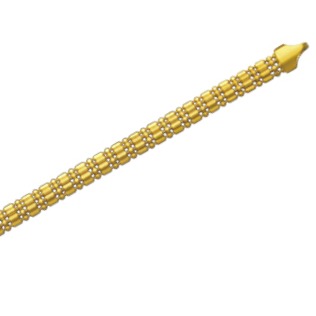 22KT/916 Yellow Gold Ladies Machine Cut Charming Chain