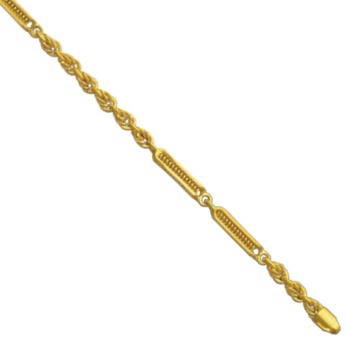 22KT Yellow Gold Fancy Bombay Handmade Gold Chain
