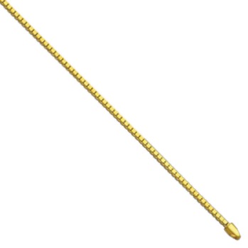 22K / 916 Machine Cut American Box Gold Chain