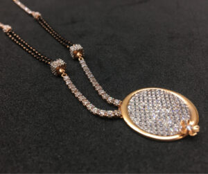 18ct single rose gold mangalsutra DOKIYA