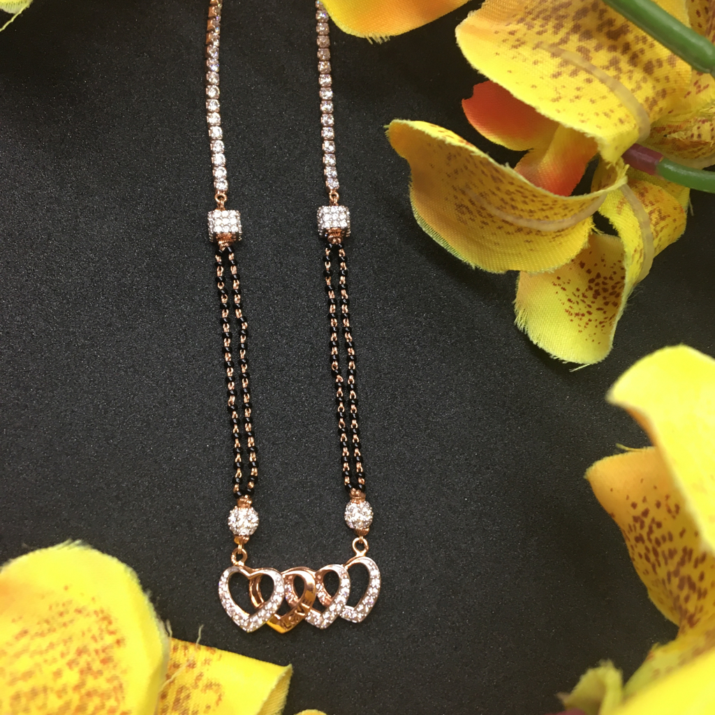 new arrival piece of 18 kt ROSEGOLD mangalsutra DOKIYA