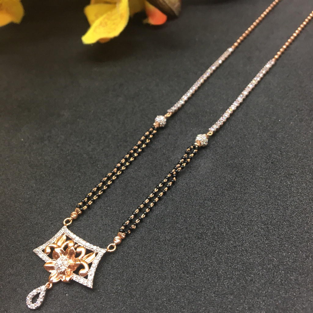 rose gold mangalsutra DOKIYA