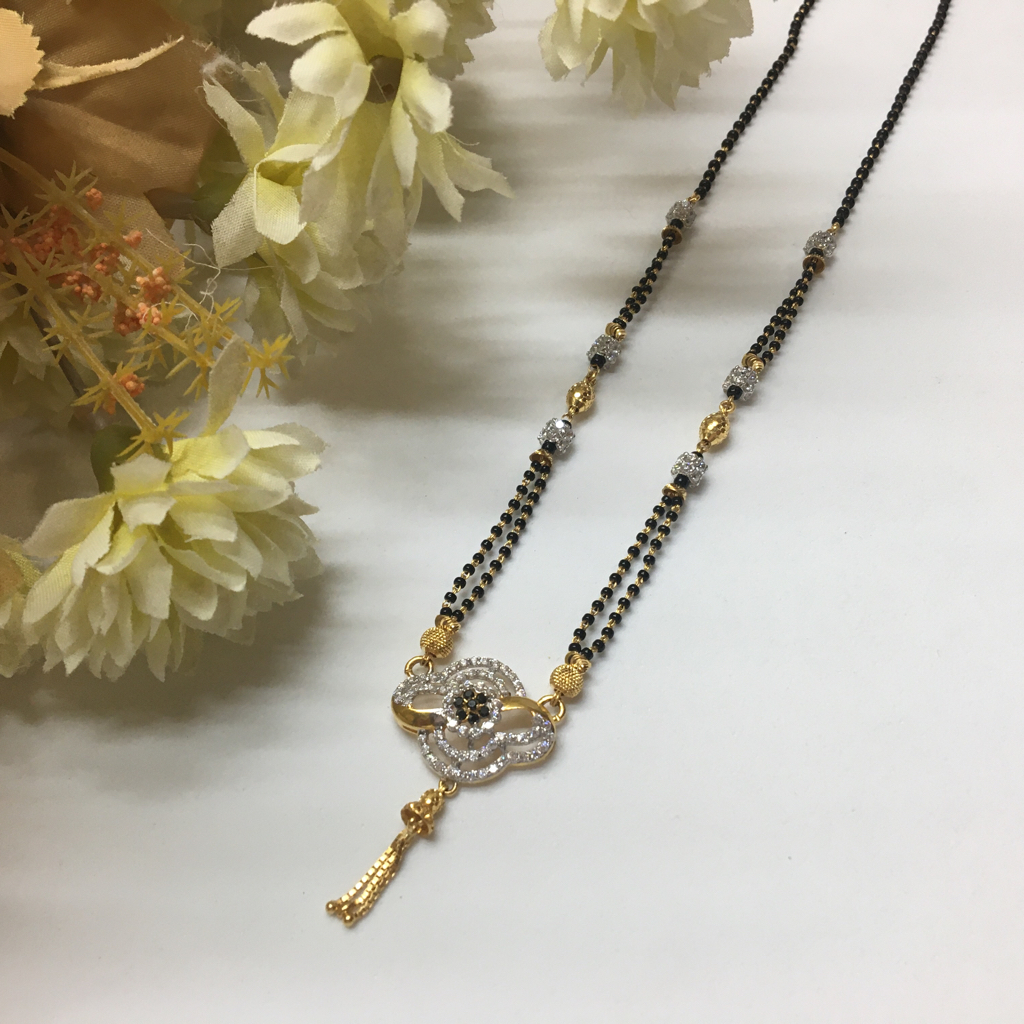 light weight 916 Cz Mangalsutra Dokiya