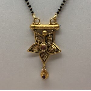 22kt antique singal line  mangalsutra dokiya