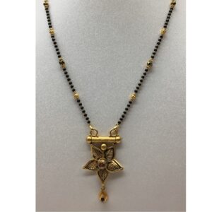 22kt antique singal line  mangalsutra dokiya