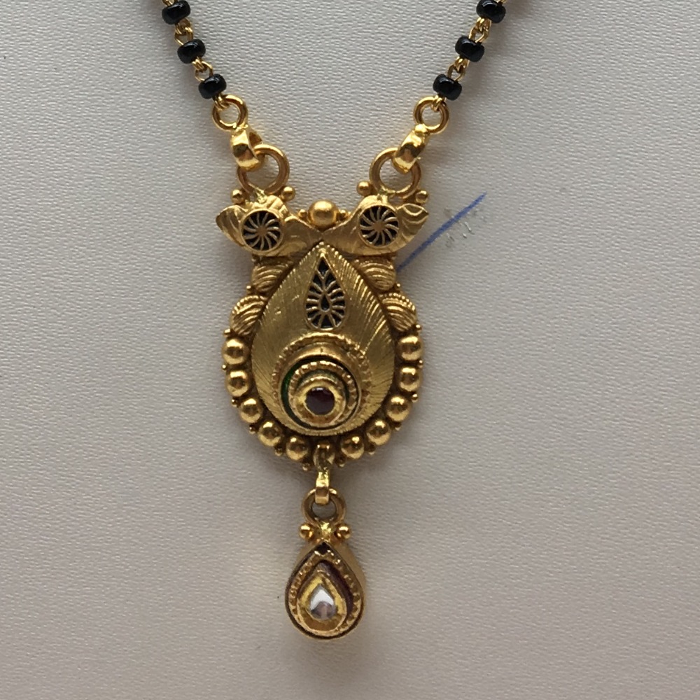 22kt antique singal line mangalsutra dokiya - Image 2