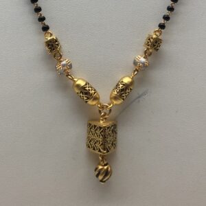 22kt antique singl line mangalsutra dokiya